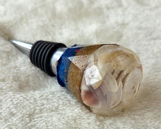 Faceted Wine Stopper- Multi Shells