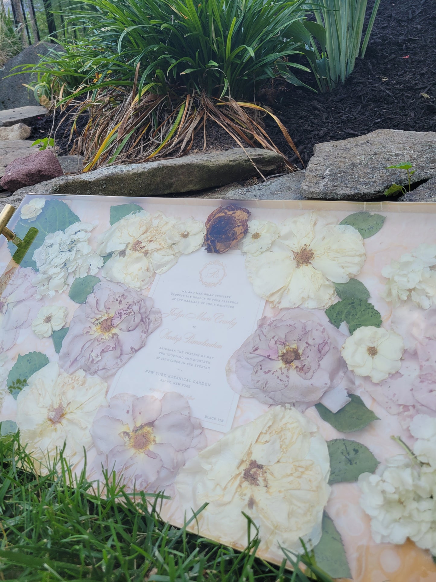 12 x 24 Large Floral Preservation Serving Tray