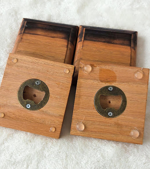 Coaster Bottle Openers - Single Burn