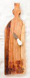 Wine bottle charcuterie board with vineyard hand burn