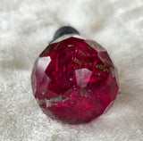 Faceted Wine Stopper - Pink Carnation