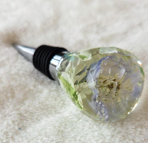 Faceted Wine Stopper- Delphinium