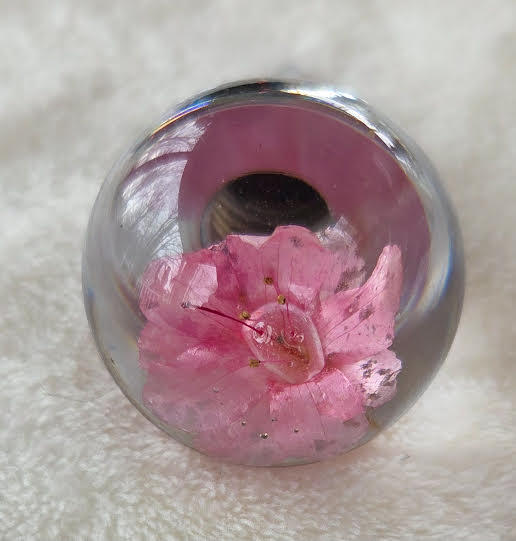 Wine Stopper - Round Pink Azalea