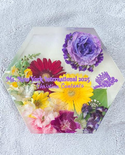 Floral Preservation Hexagon Keepsake