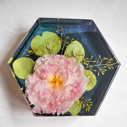 Floral Preservation Hexagon Keepsake