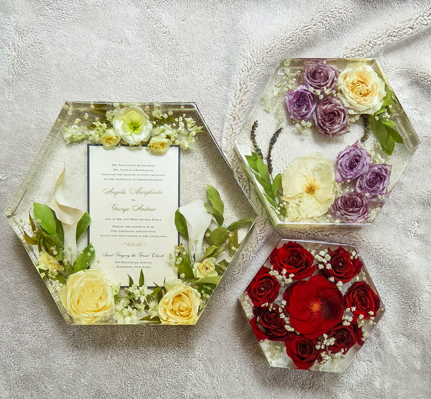 Floral Preservation Hexagon Keepsake