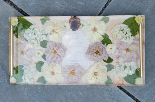 12 x 24 Large Floral Preservation Serving Tray