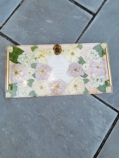 12 x 24 Large Floral Preservation Serving Tray