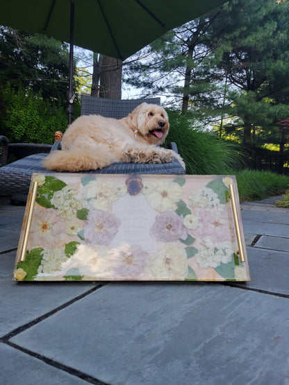 12 x 24 Large Floral Preservation Serving Tray