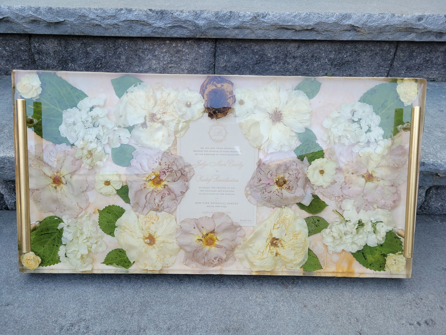 12 x 24 Large Floral Preservation Serving Tray