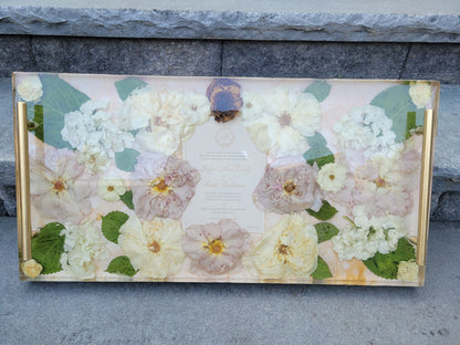 12 x 24 Large Floral Preservation Serving Tray